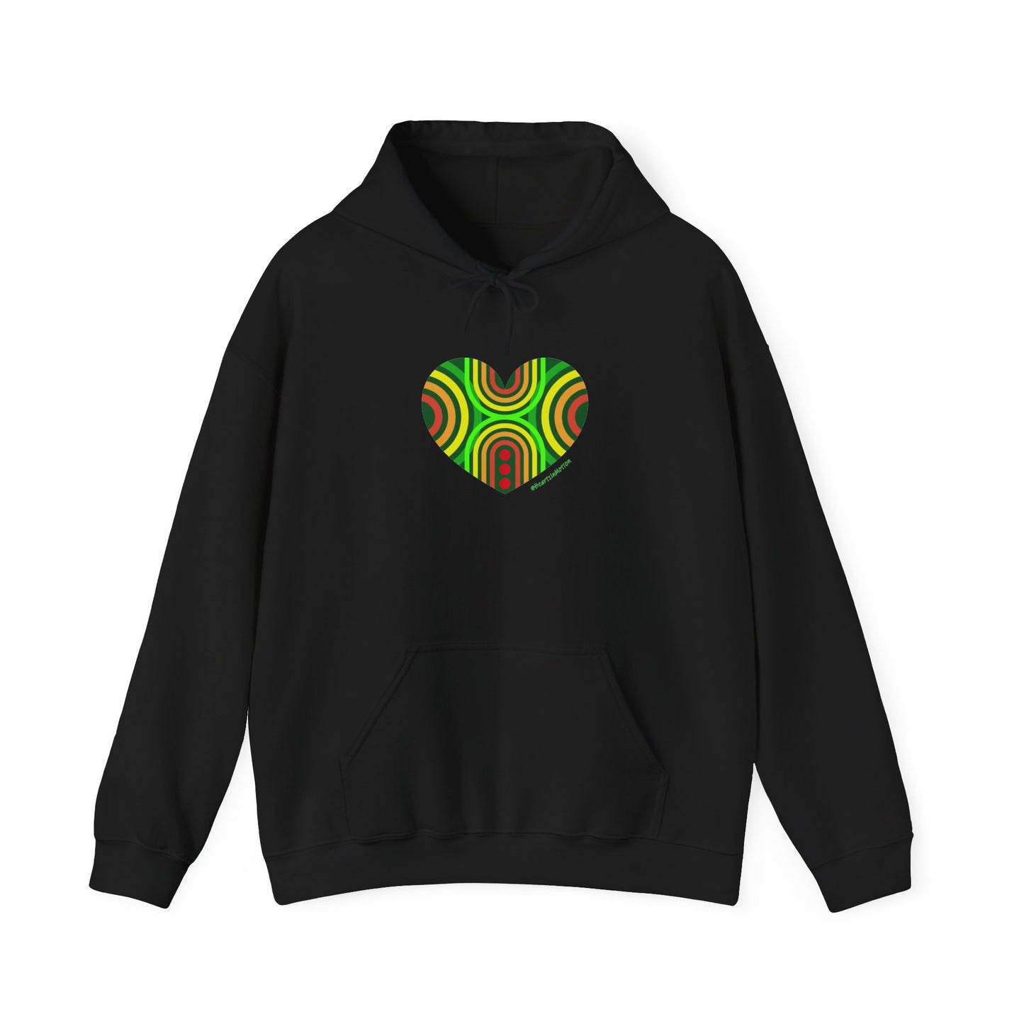 Colourful Heart Sweatshirt - Cozy Unisex Hoodie - #HeartsInMotion