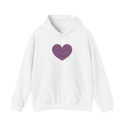 Colourful Heart Pattern Unisex Hoodie - Cozy Sweatshirt  #HeartsInMotion