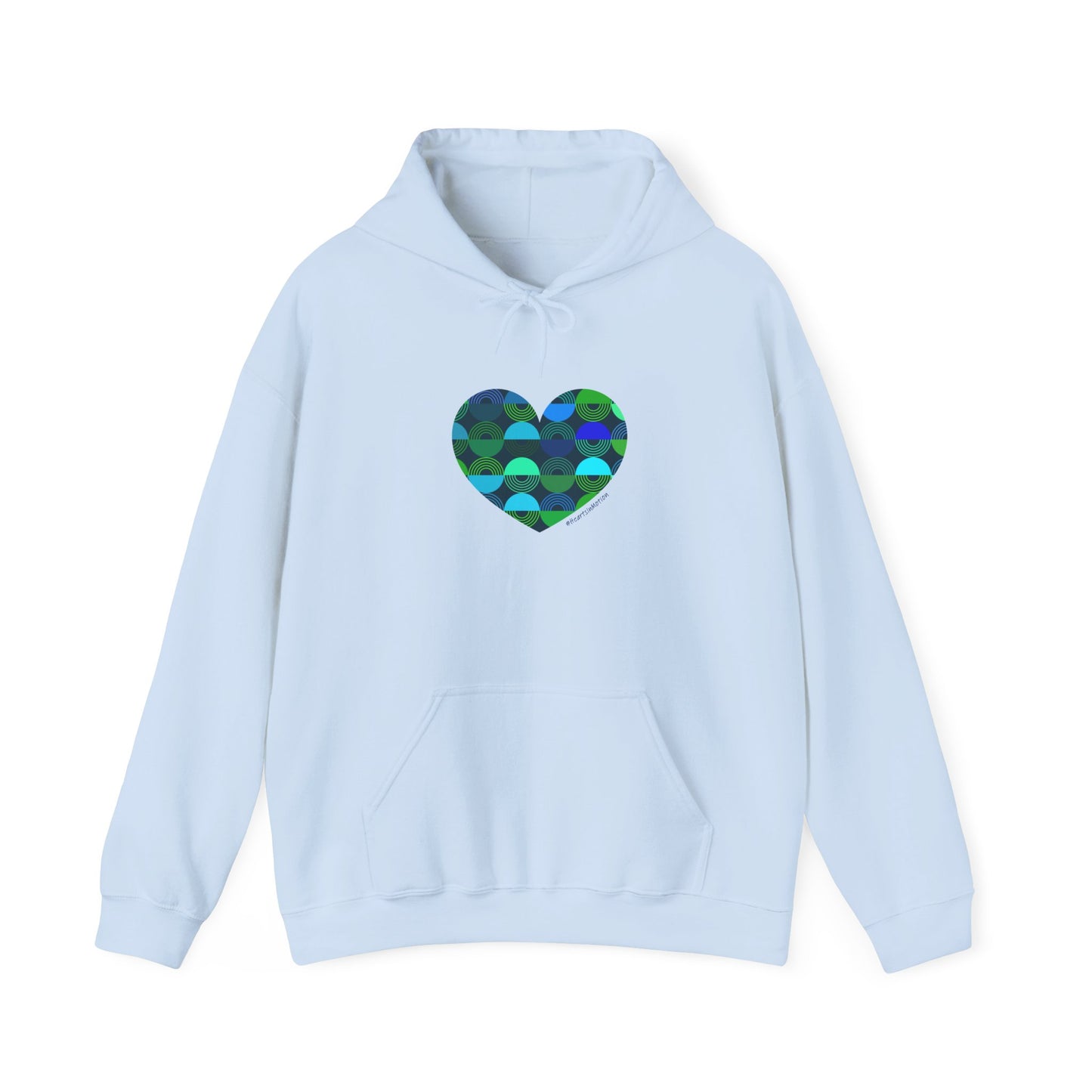 Eco-Friendly Heart Pattern Hoodie - #HeartsInMotion