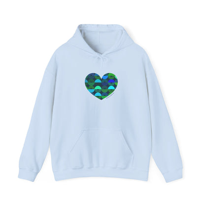 Eco-Friendly Heart Pattern Hoodie - #HeartsInMotion