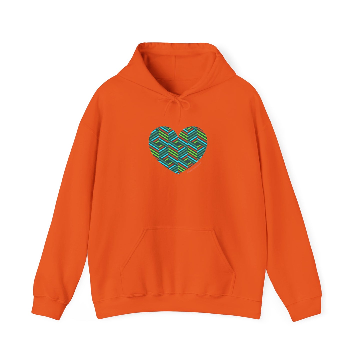 Colourful Heart Hoodie, Unisex Heavy Blend Sweatshirt, #HeartsInMotion