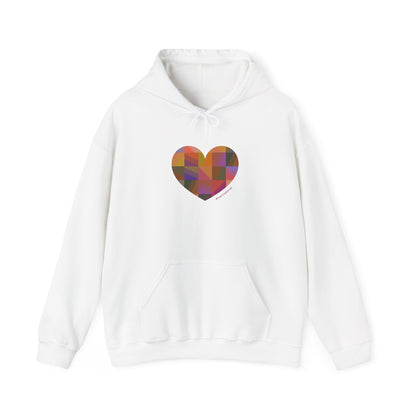 Colourful Heart Unisex Hooded Sweatshirt - Cozy Love Gift