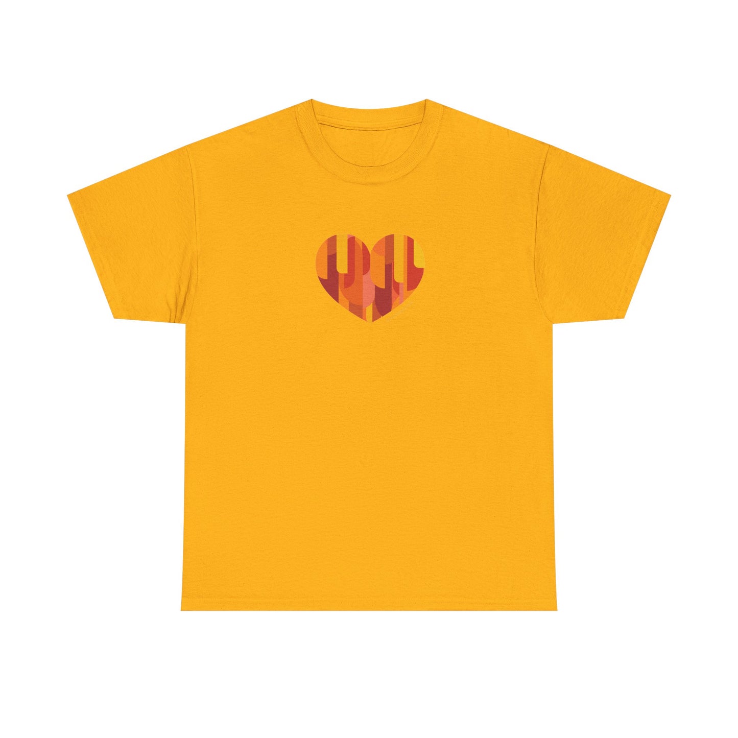 Colourful Heart Unisex Heavy Cotton Tee – #HeartsInMotion