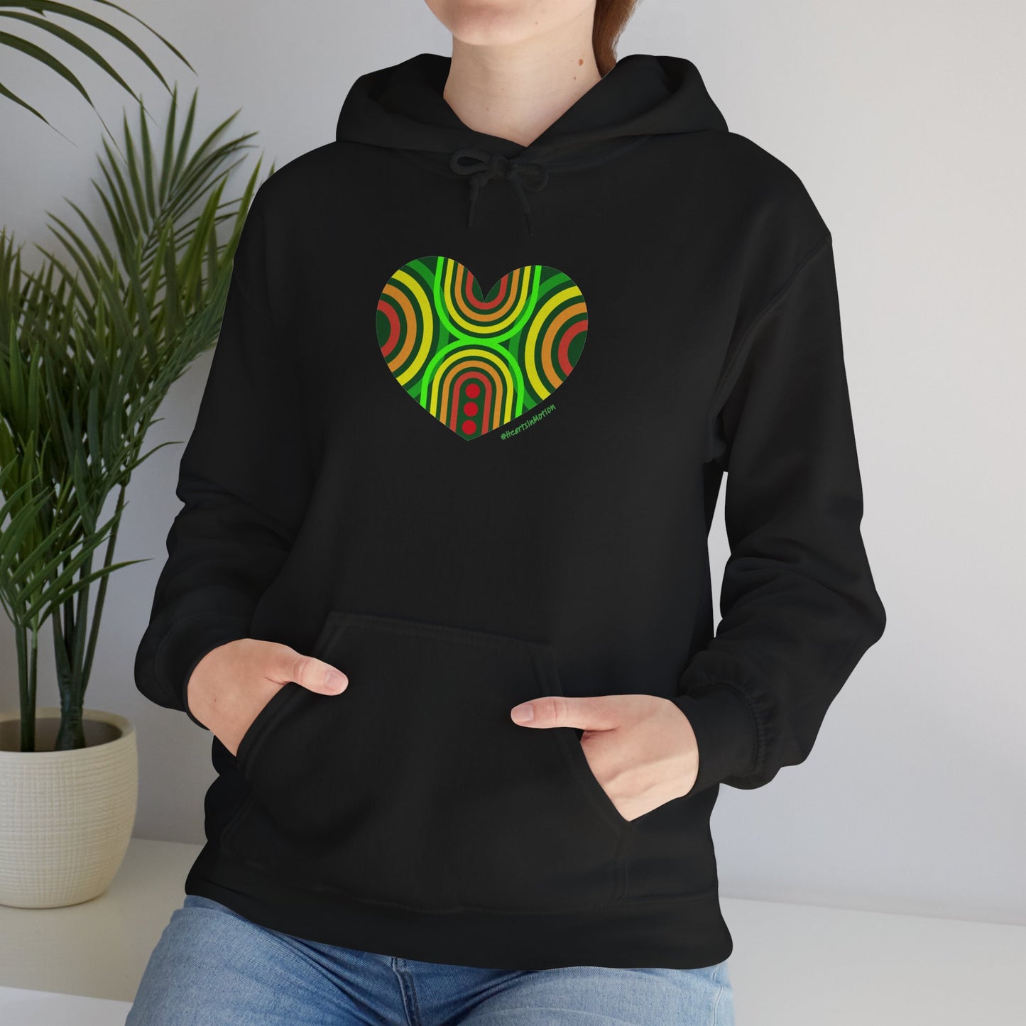 Colourful Heart Sweatshirt - Cozy Unisex Hoodie - #HeartsInMotion