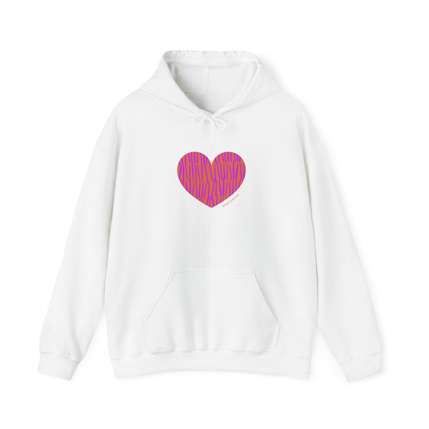 Heart Pattern Unisex Hooded Sweatshirt – #HeartsInMotion