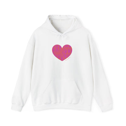 Heart Pattern Unisex Hooded Sweatshirt – #HeartsInMotion