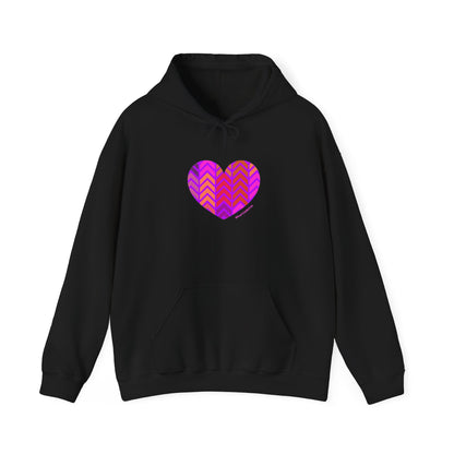 Heart Chevron Unisex Heavy Blend™ Hooded Sweatshirt - #HeartsInMotion