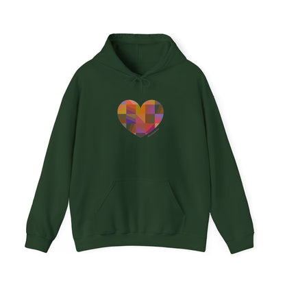 Colourful Heart Unisex Hooded Sweatshirt - Cozy Love Gift