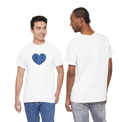 Heart Pattern Heavy Cotton Tee - Soft & Colourful Casual Wear - #HeartsInMotion