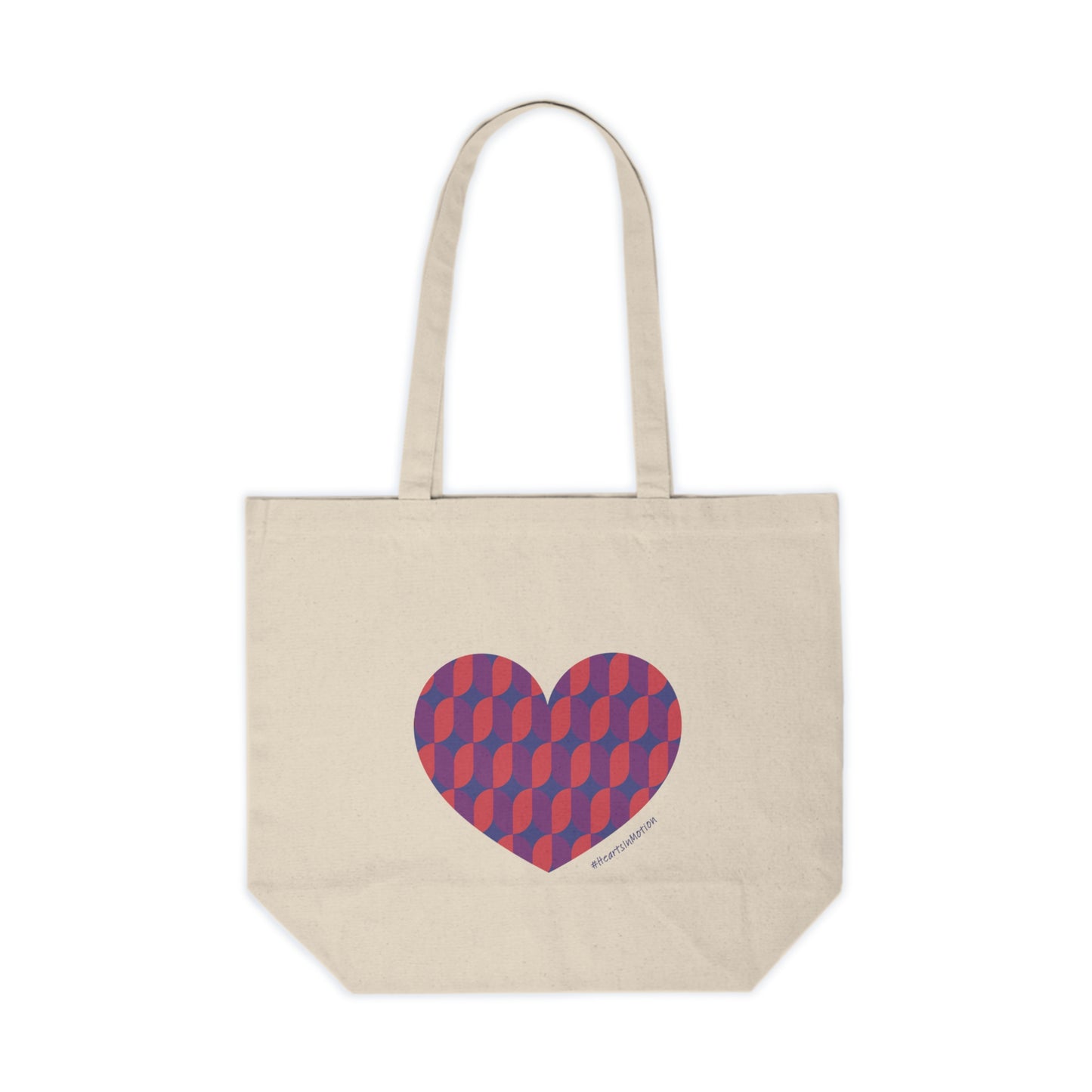 Heart Pattern Canvas Shopping Tote - Eco-Friendly- #HeartsInMotion