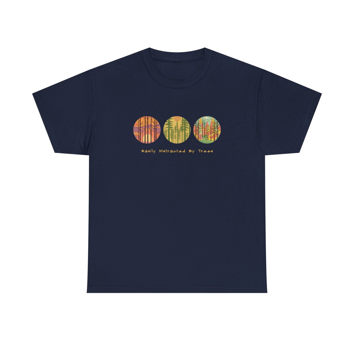 Colorful Tree Unisex Heavy Cotton Tee, Outdoor Lover Shirt, Unique Gift