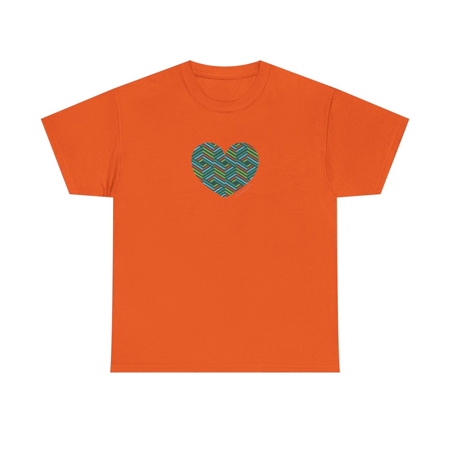 Colourful Heart Unisex Heavy Cotton Tee | Casual Gift, #HeartsInMotion