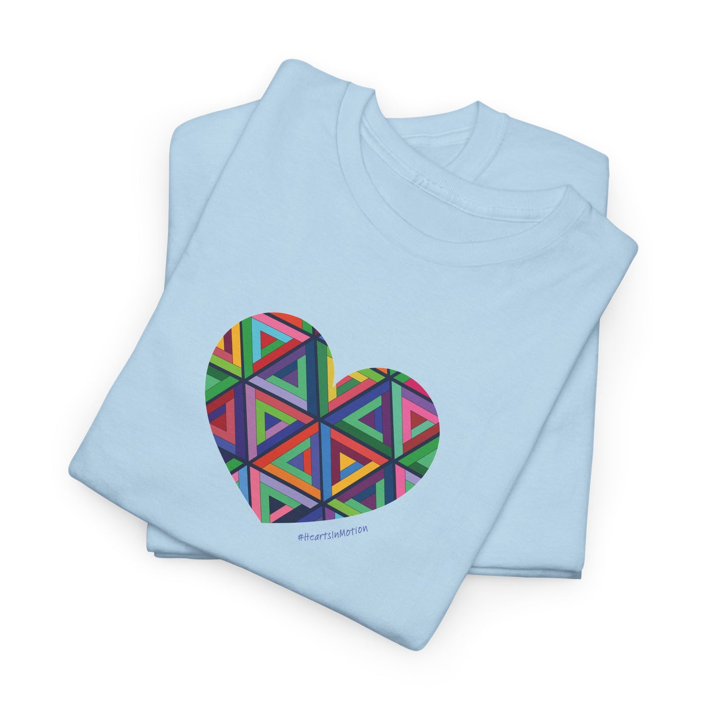 Colourful Heart Graphic Tee, Unisex Heavy Cotton Shirt, #HeartsInMotion