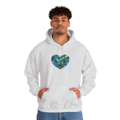 Colourful Heart Design Unisex Hoodie | Cozy Sweatshirt, #HeartsInMotion