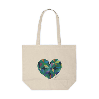Colourful Heart Canvas Shopping Tote | Eco-Friendly Grocery Bag, #HeartsInmotion