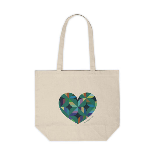 Colourful Heart Canvas Shopping Tote | Eco-Friendly Grocery Bag, #HeartsInmotion