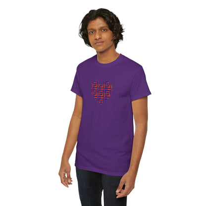 Colorful Heart Unisex Heavy Cotton Tee - #HeartsInMotion
