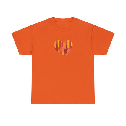 Colourful Heart Unisex Heavy Cotton Tee – #HeartsInMotion