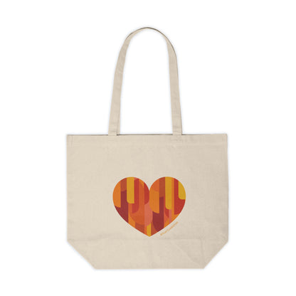 Heart Pattern Canvas Shopping Tote - Eco-Friendly, #HeartsInMotion