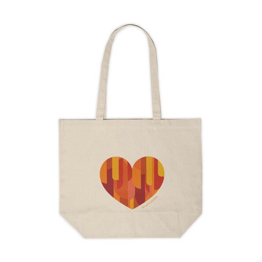 Heart Pattern Canvas Shopping Tote - Eco-Friendly, #HeartsInMotion
