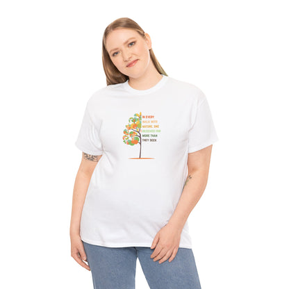 Nature-Inspired Unisex Heavy Cotton Tee, Gift for Nature Lovers