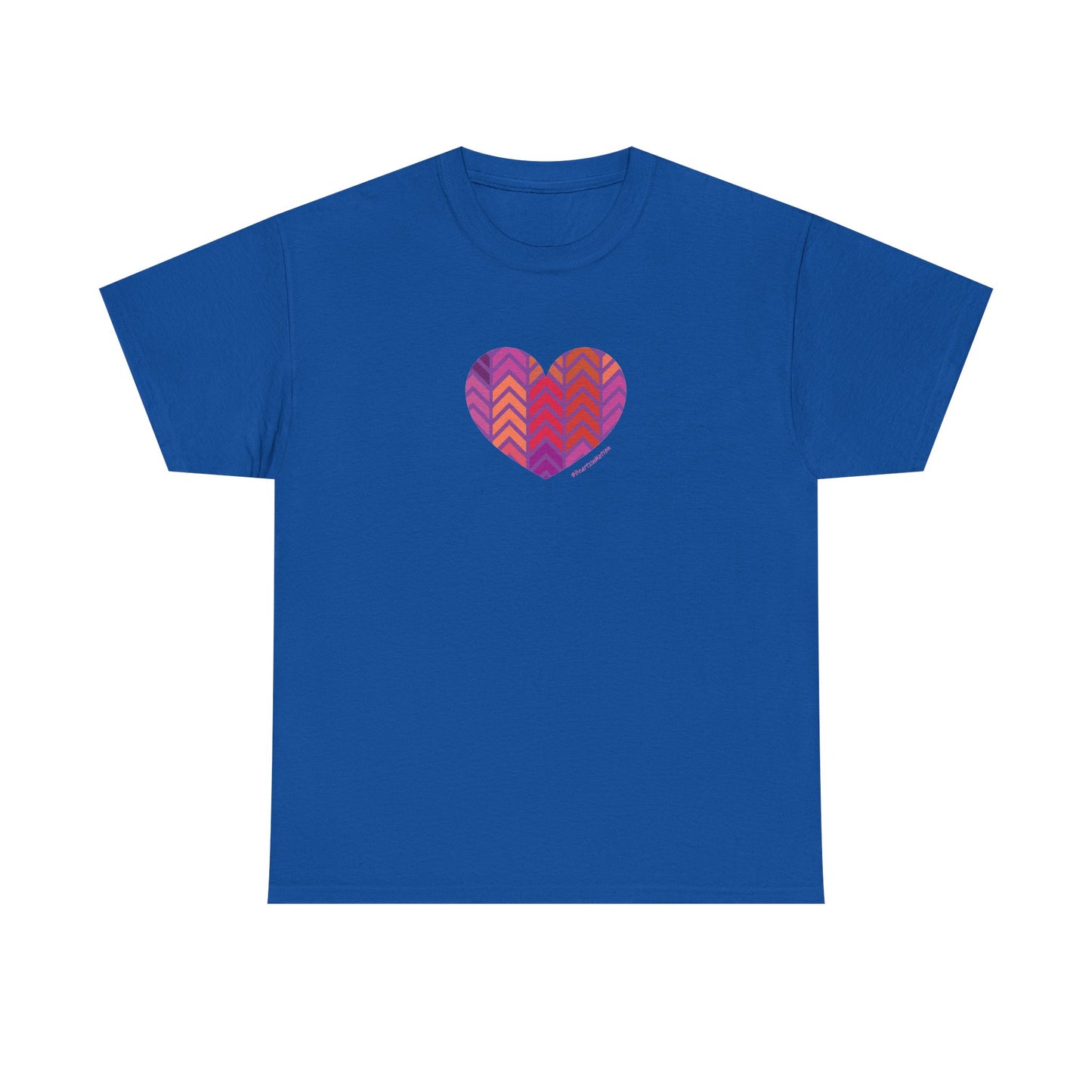 Colourful Heart Unisex Heavy Cotton Tee - Vibrant Casual Wear for Everyday Love