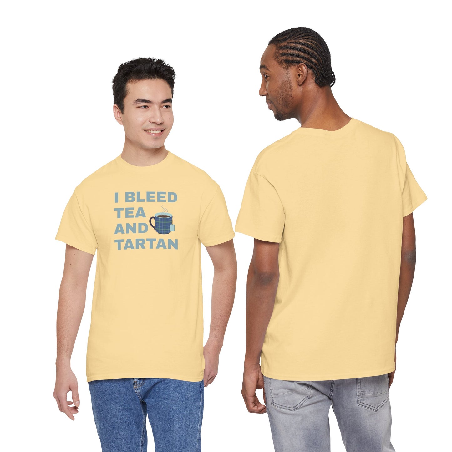 I Bleed Tea and Tartan - Tea Lover's Unisex Heavy Cotton Tee