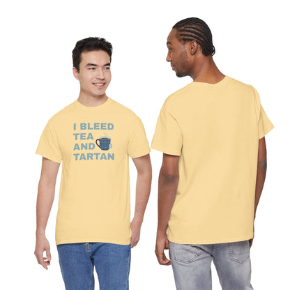 I Bleed Tea and Tartan - Tea Lover's Unisex Heavy Cotton Tee