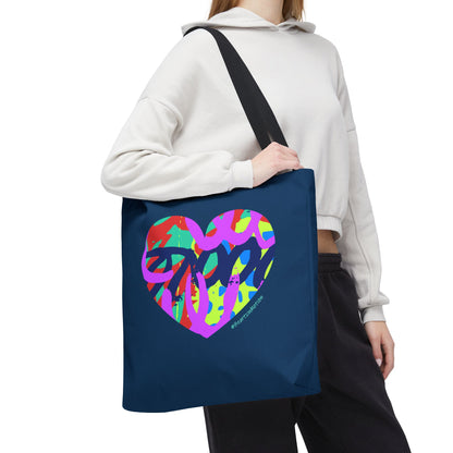 Colorful Grafitti Heart Tote Bag — #HeartsInMotion - Love Over Hate