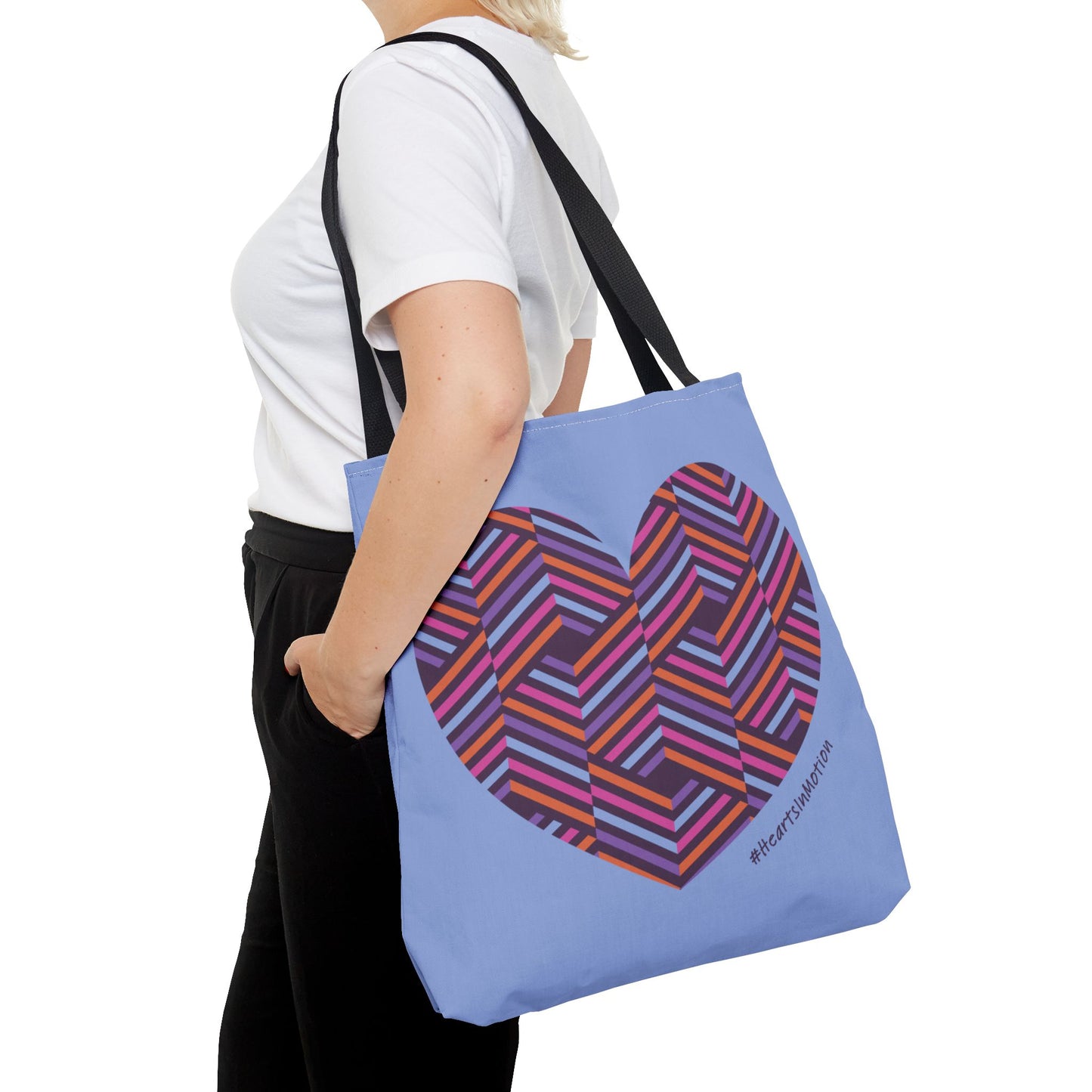Disco Tote - Colorful Heart Pattern Tote Bag - #HeartsInMotion