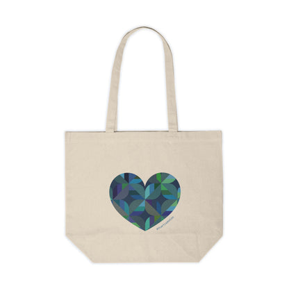Heart-Shaped Leaf Canvas Shopping Tote | Eco-Friendly Bag, #HeartsInMotion