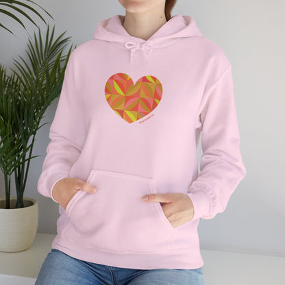 Colourful Heart Graphic Unisex Hooded Sweatshirt - #HeartsInMotion