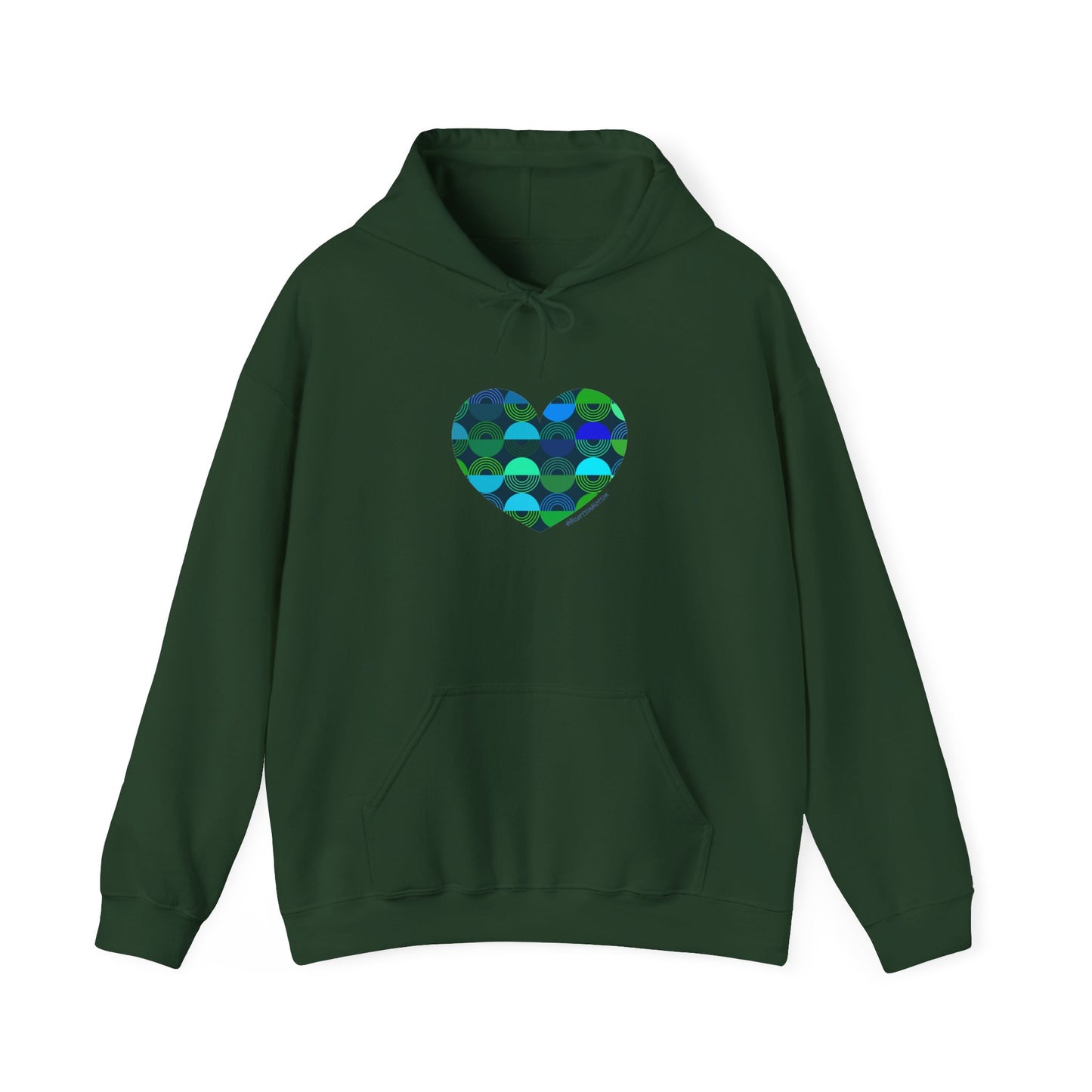 Eco-Friendly Heart Pattern Hoodie - #HeartsInMotion