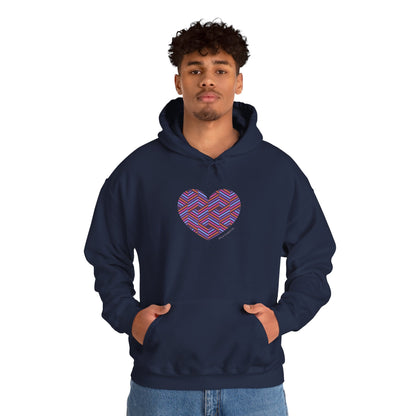 Colourful Heart Pattern Unisex Hoodie - Cozy Sweatshirt  #HeartsInMotion