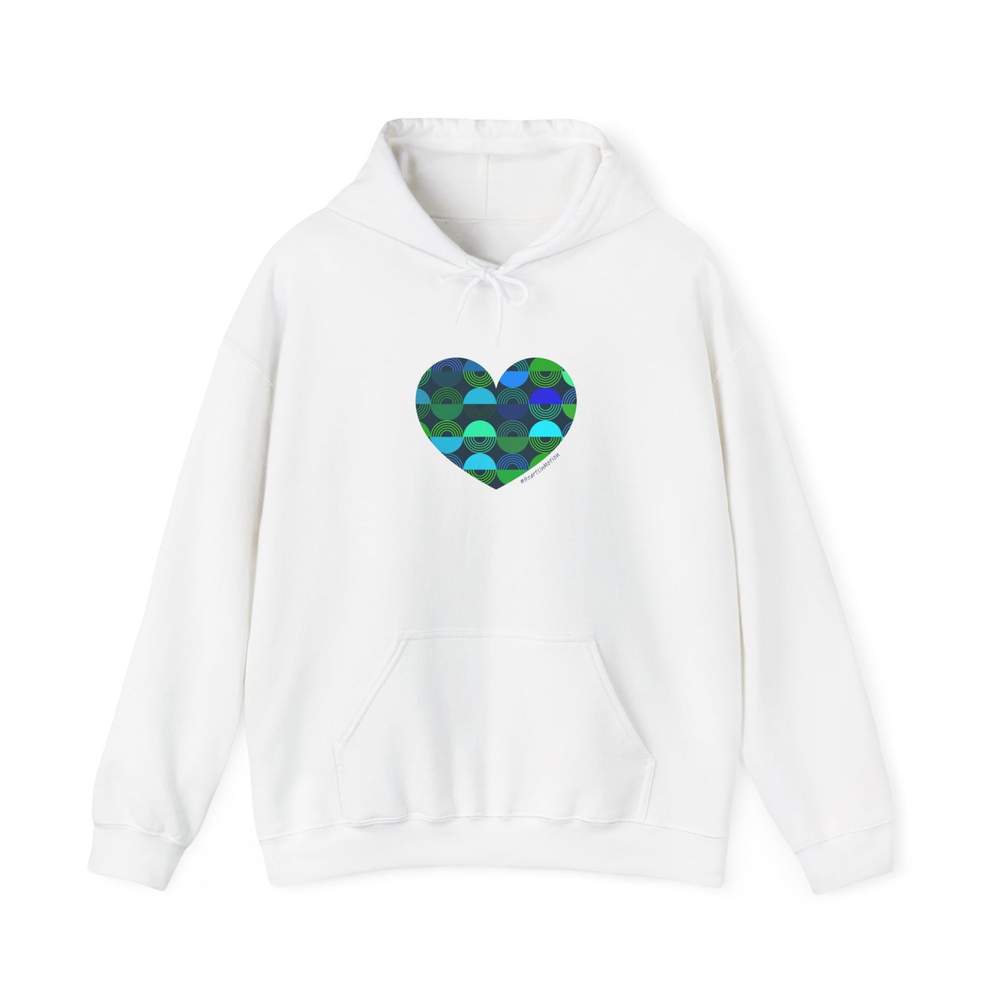 Eco-Friendly Heart Pattern Hoodie - #HeartsInMotion