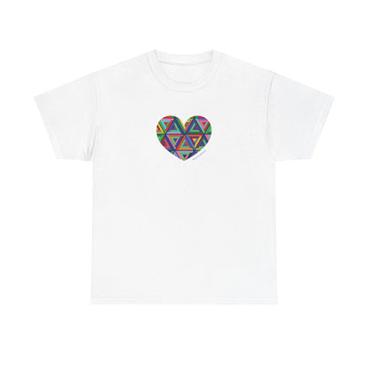 Colourful Heart Graphic Tee, Unisex Heavy Cotton Shirt, #HeartsInMotion