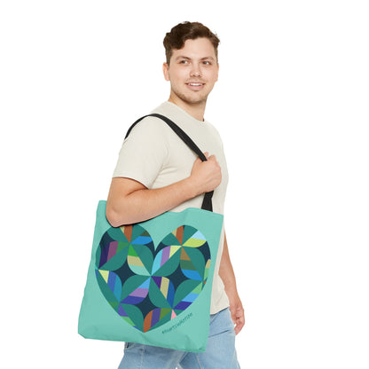 Colourful Heart Tote Bag, Eco-Friendly Shopping Bag, #HeartsInMotion