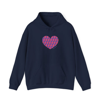 Colourful Heart Design Unisex Hooded Sweatshirt - #HeartsInMotion