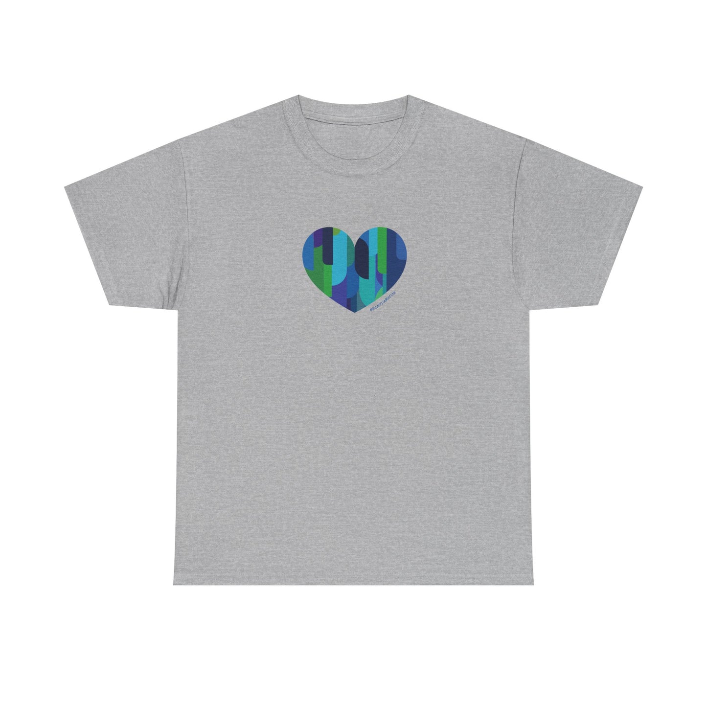 Heart Pattern Unisex Heavy Cotton Tee, Casual Wear - #HeartsInMotion