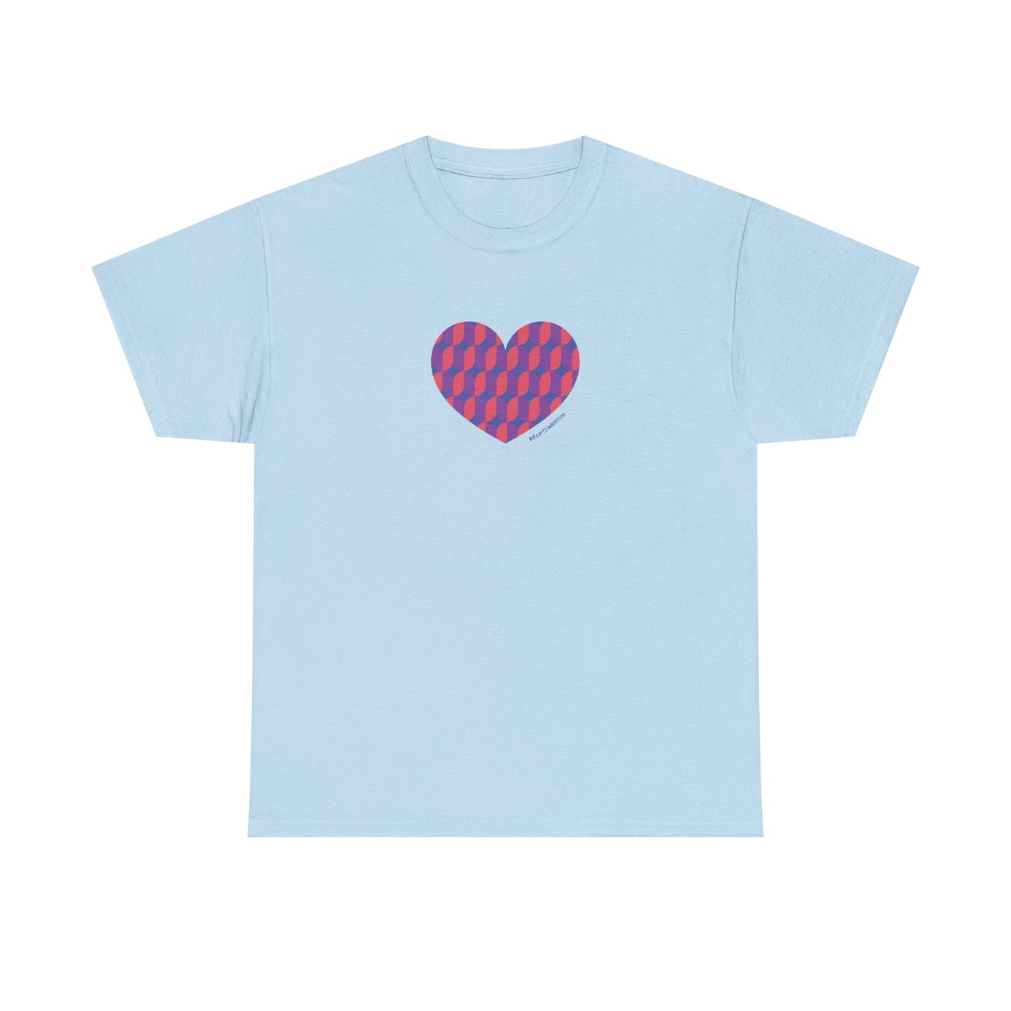 Colourful Heart Unisex Heavy Cotton Tee - #HeartsInMotion