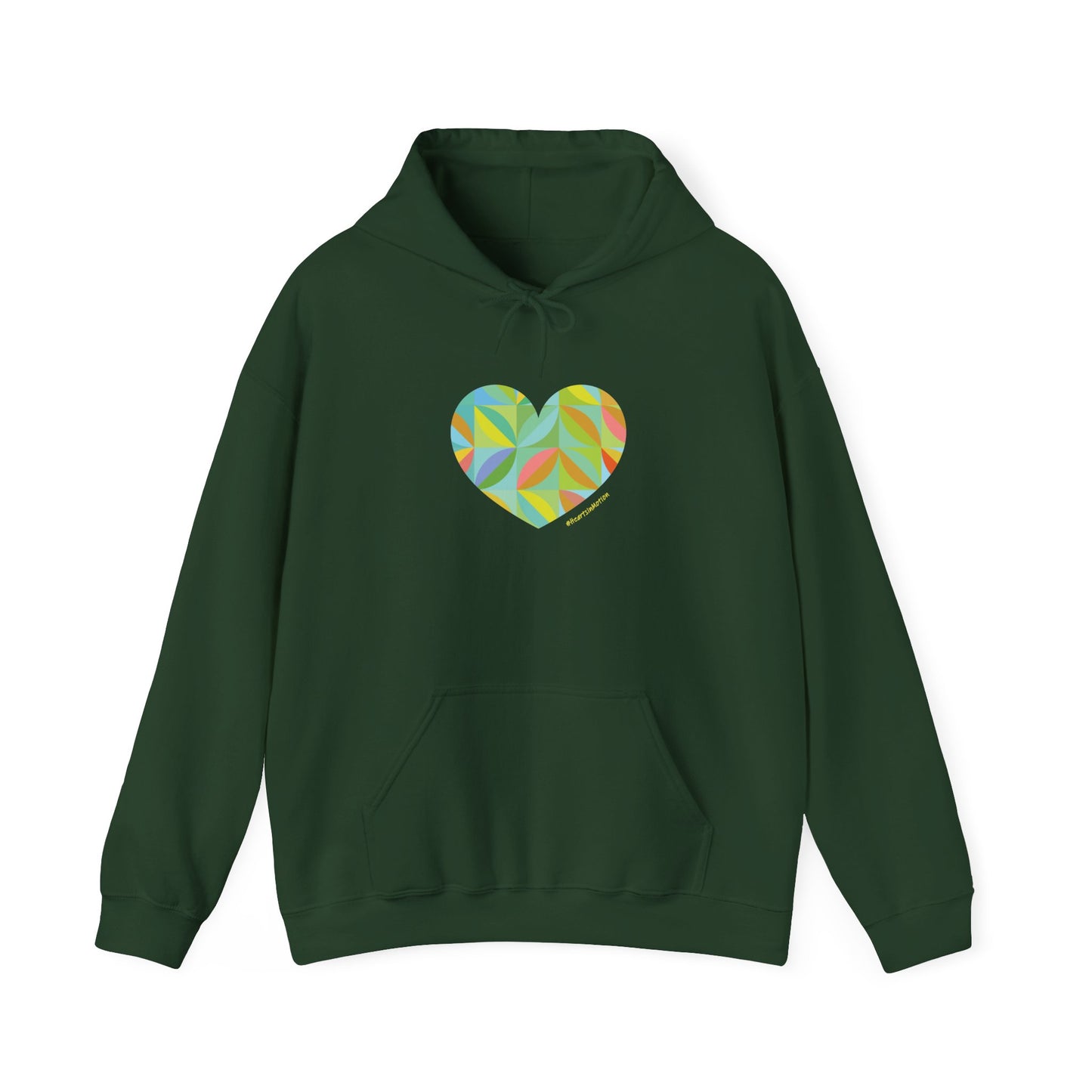 Colourful Heart Leaf Design Unisex Hoodie - Cozy and Stylish - #HeartsInMotion