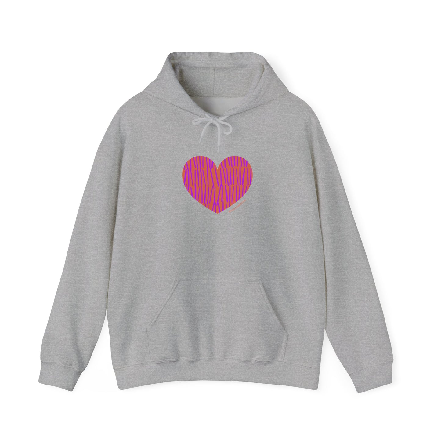Heart Pattern Unisex Hooded Sweatshirt – #HeartsInMotion