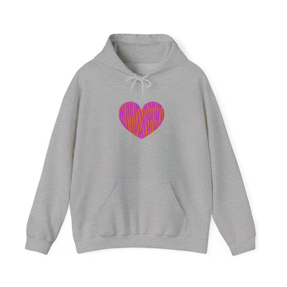 Heart Pattern Unisex Hooded Sweatshirt – #HeartsInMotion