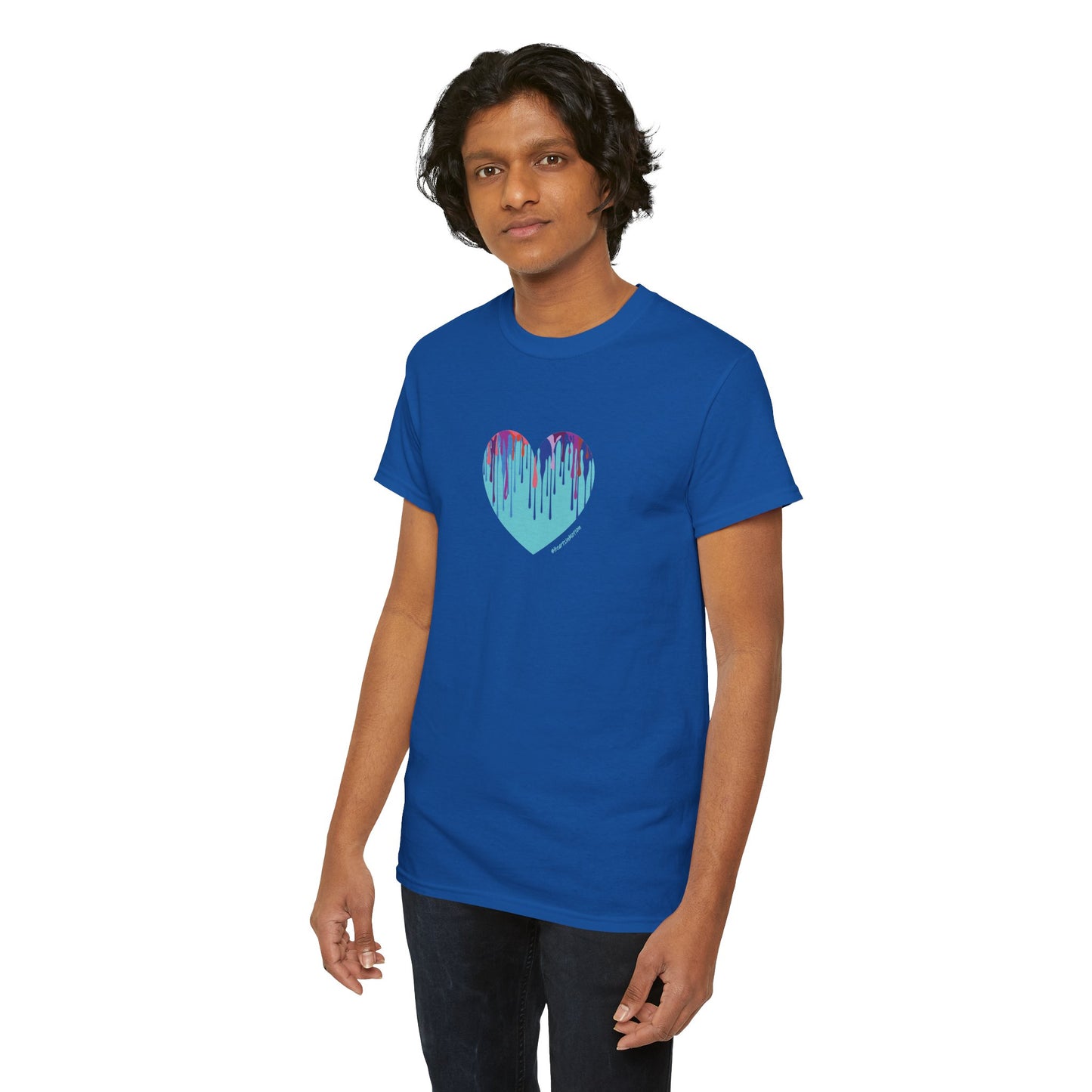 Dripping Heart Graphic Unisex - Perfect for Casual Wear - #HeartsInMotion