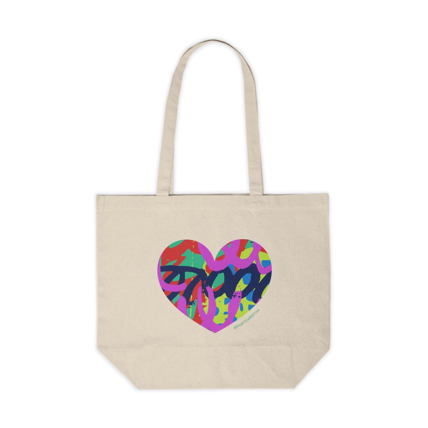 Graffitti Canvas Tote - #HeartsInMotion - Love Over Hate