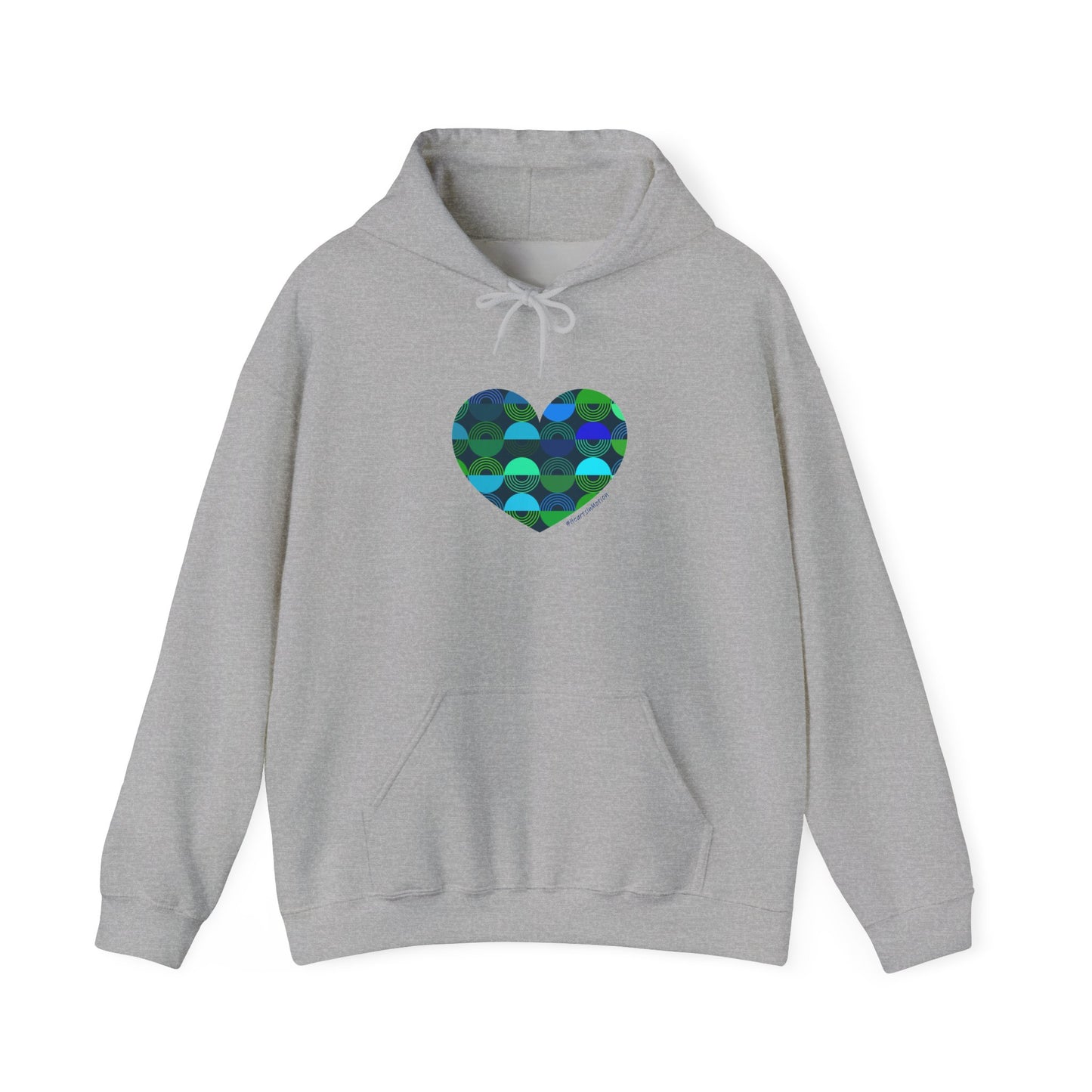 Eco-Friendly Heart Pattern Hoodie - #HeartsInMotion