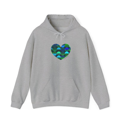Eco-Friendly Heart Pattern Hoodie - #HeartsInMotion