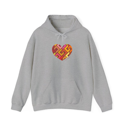 Colourful Heart Hoodie, Cozy Sweatshirt - #HeartsInMotion