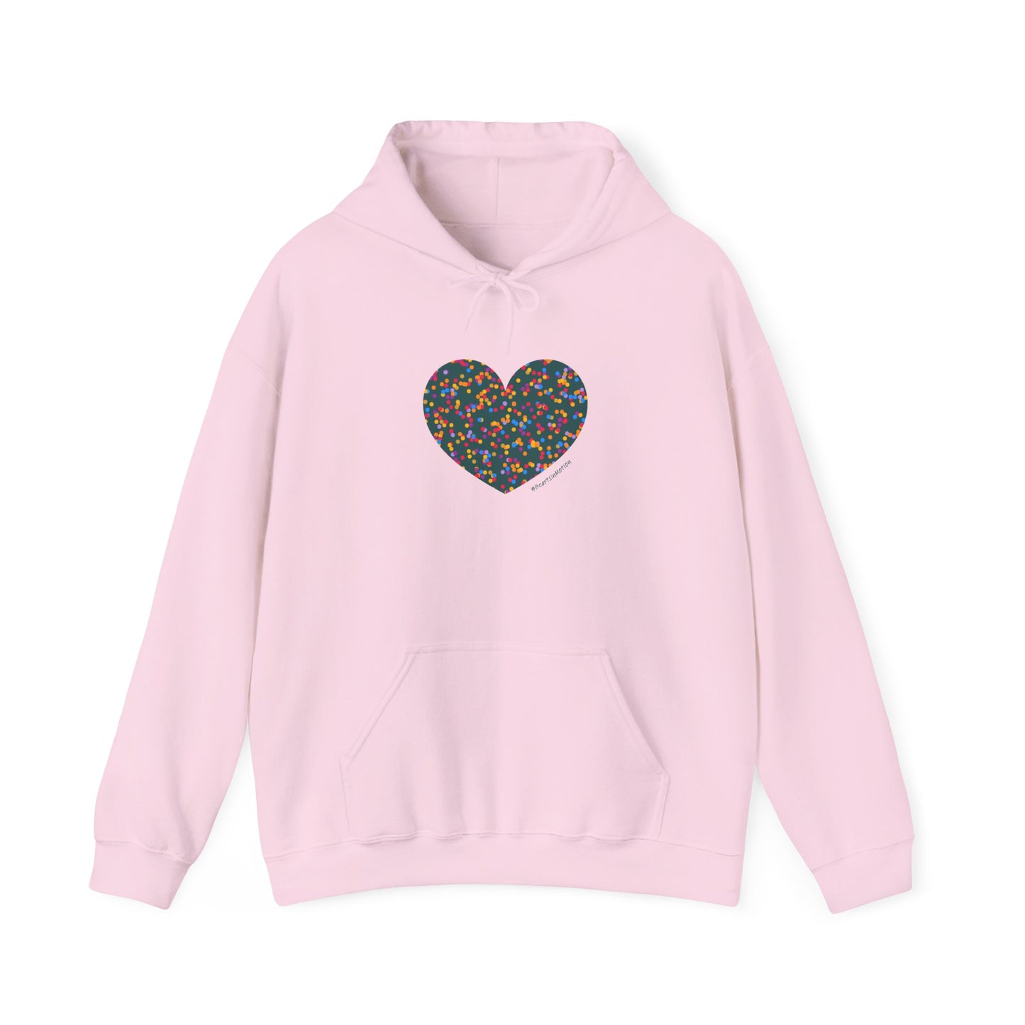 Colourful Heart Dot Design Unisex Hoodie - #HeartsInMotion