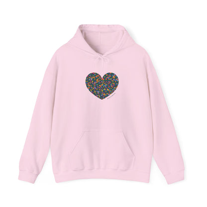 Colourful Heart Dot Design Unisex Hoodie - #HeartsInMotion